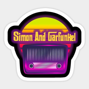 Simon and Garfunkel retro Sticker